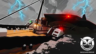 Our Cursed Ship Gets Attacked by Megalodons! - Stormworks Multiplayer - Sinking Ship Survival