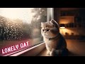 Lonely Cat Looking at the Rain from Behind the Window #miawmiaw #meow #cat