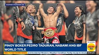 Pinoy boxer Pedro Taduran, nabawi ang IBF World Title