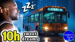 Fall Asleep Instantly with This White Noise | Night Bus Ride Ambience Sound to Sleep or Study