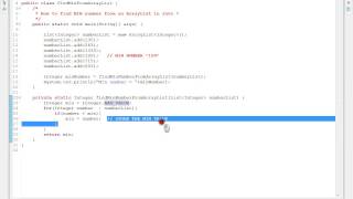 HOW TO FIND MIN NUMBER FROM AN ARRAYLIST IN JAVA