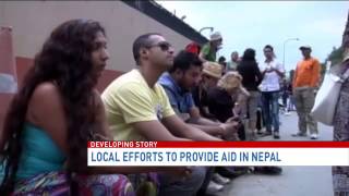 Local efforts to provide aid in Nepal