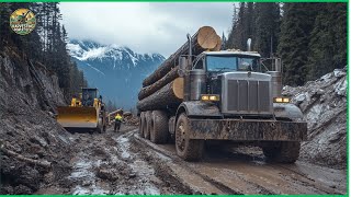 Perilous Logging Truck Operations, Dangerous Terrain and Critical Rescue Efforts #17