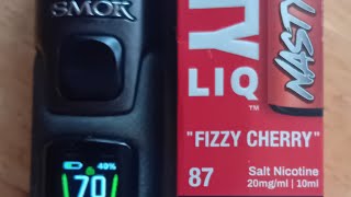 Nasty Liq Fizzy Cherry Disposable E Liquid, Xros Mini 1ohm Coil.