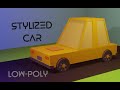 Low-Poly Stylized Car | Blender Beginner Tutorial