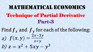 Technique of Partial Derivative - Part-3