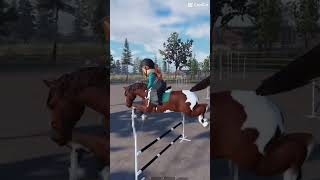 Why dose his hunter jump #strideway #horse #roblox #jumping #robloxshorts