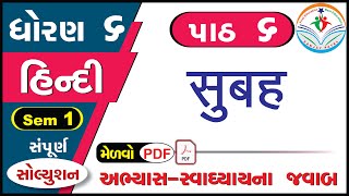 std 6 hindi chapter 6 swadhyay - dhoran 6 hindi part 6 swadhyay - ધોરણ 6 હિન્દી પાઠ 6 સ્વાધ્યાય