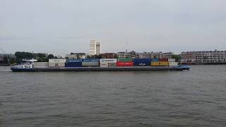 River Barge in Rotterdam View