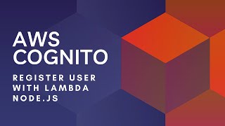 AWS Cognito Register User with Node.js