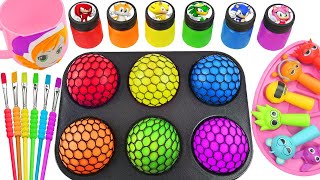 Oddly Satisfying Video l Making 6 Rainbow Sprunki Candy FROM Crunchy Slime Balls Funy Cutting ASMR