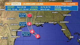 4 AM: Hurricane Laura rapidly strengthened, expected to be Cat. 4