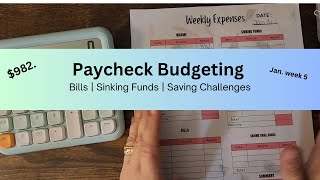 How we budget our paychecks every week | Budgeting $982. | #budgeting101