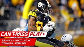 Antonio Brown's Amazing 41-Yd TD Grab in SkyCam View! | Can't-Miss Play | NFL Wk 11 Highlights