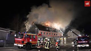 Feuerwehr-Großeinsatz in Kaufbeuren: Es war zum Glück niemand im Haus