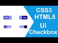 How to create Animated Checkbox using CSS | custom checkbox css on off button
