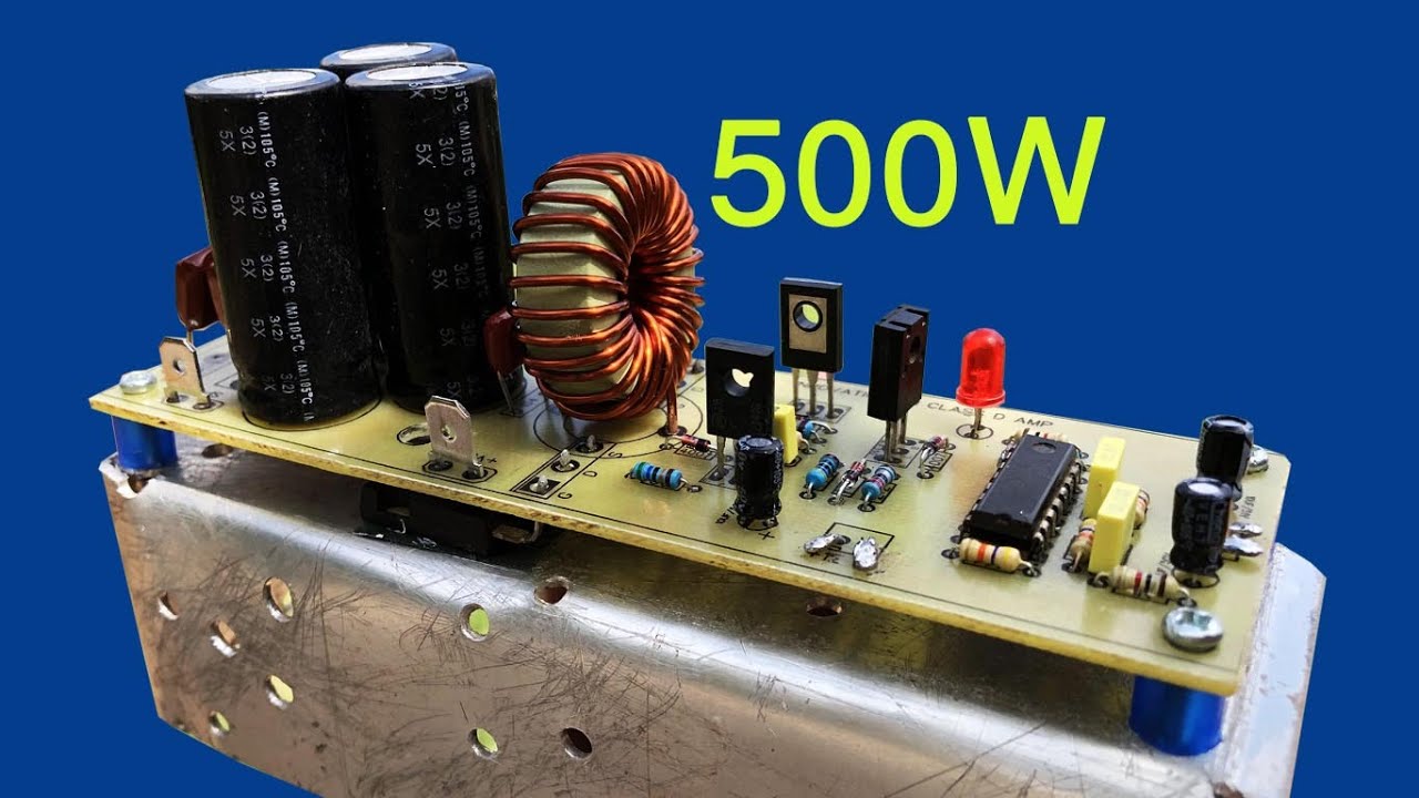 How To Make Amplifier Class D TL494 Power 45VDC To 100VDC - YouTube