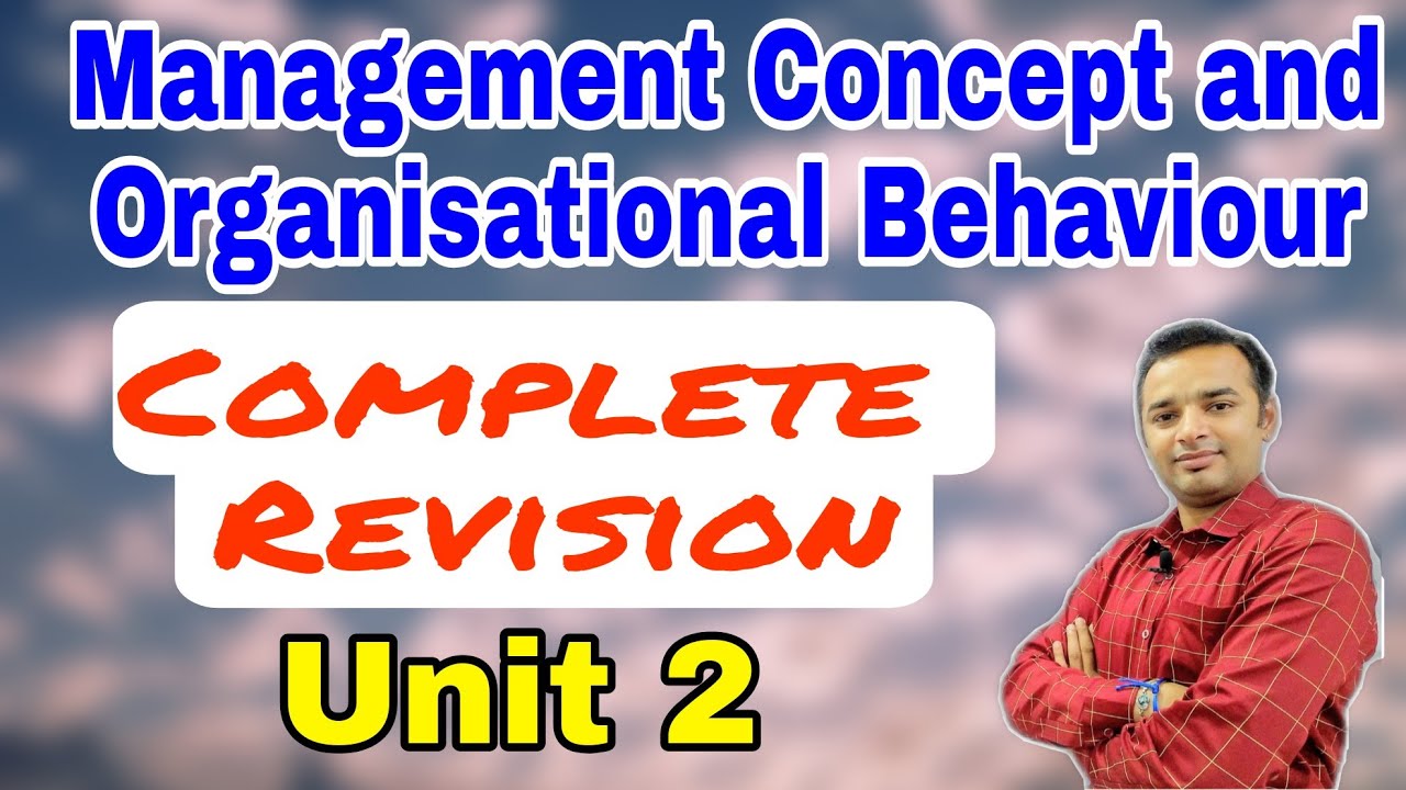 Management Concept And Organisational Behaviour Mba |Complete Revision ...