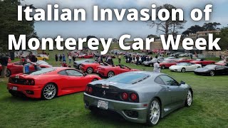 Absolutely Incredible Amount of Italian Supercars In Monterey, Concorso, Casa Ferrari \u0026 Barnyard