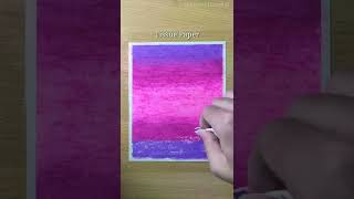 Oil pastel drawing - Easy Moonlight scenery #shorts