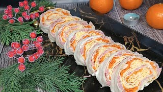 Закусочный Рулет на Праздничный Стол! Закуска на Новый Год 2025! / Snack Roll for the Festive Table!