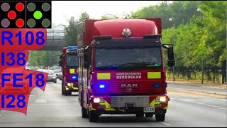 4X hovedstadens beredskab ST.H DRUKNEULYKKE brandbil i udrykning Feuerwehr auf Einsatzfahrt 緊急走行 消防車