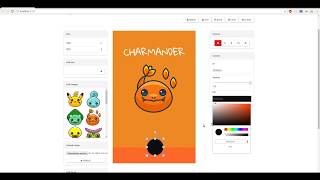 Charmander fabric js