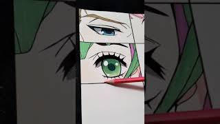 Mitsuri kanroji eyes colouring (demon slayer) #shorts