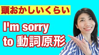 【型の応用179】I'm sorry to動詞／I'm sorry (that)~　謝る内容を加える　6例文×10回＝60回音読