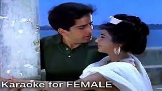 Thehriye Hosh Mein Aa Loon |Karaoke For FEMALE | Mohammed Rafi, Suman Kalyanpur duet