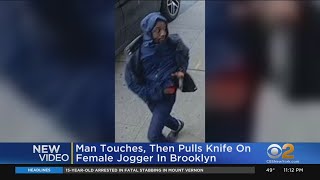 Police search for man who touched and then pulled knife on jogger in Brooklyn