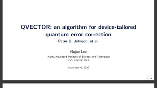 QVECTOR: an algorithm for device-tailored quantum error correction