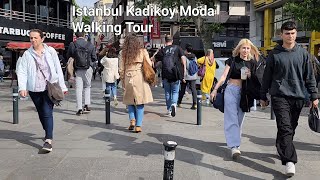 Istanbul Walking Tour Kadikoy and Moda 2023 | Coolest Neighborhoods and Sahil on the Asian Side |4k|