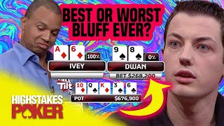 Tom Dwan vs Phil Ivey CRAZY BLUFF! | High Stakes Poker