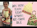 How to sew reversible Montessori style Apron for kids | HappyBankyCraftymom