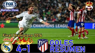 Real Madrid vs Atletico de Madrid 4-1 Goles Resumen Final Champions 2014 Fox Sports