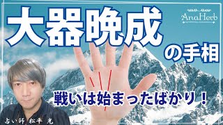 大器晩成の手相・これから活躍する方法・戦いはまだまだ始まったばかりです【日本一の手相占い師】開運・スピリチュアル・茨城県つくば市 松平 光