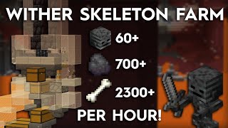 Minecraft Wither Skeleton Farm - Over 60 Skulls Per Hour - 1.16