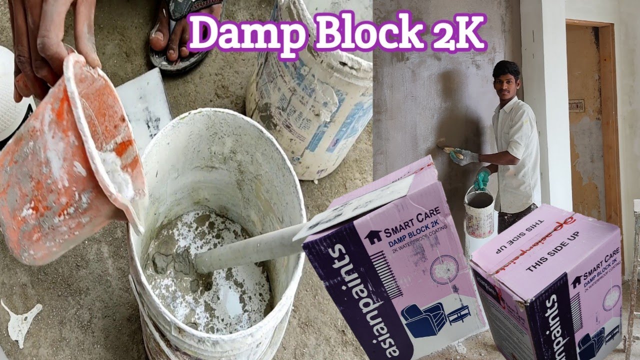 How To Use Damp Block 2K Waterproofing Asianpaints Application | Local ...