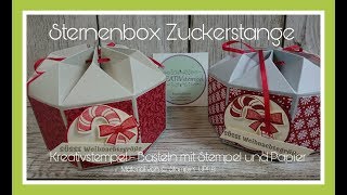 Sternenbox Zuckerstange Weihnachtliche Geschenkverpackung mit Sternenkuppel und Stampin` Up!