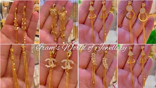 latest gold earrings design 2025/gold sui dhaga earrings/gold earring designs/jewellery