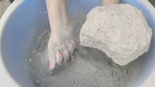 Gritty soft sand cement full dry crumbling by Sa Asmr