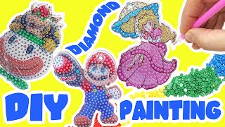 The Super Mario Bros Movie DIY Diamond Painting Craft Tutorial with Princess Pea