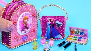 DIY Miniature Frozen Elsa School Supplies ~ Backpack, Notebook, Pen, Pencil Case