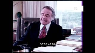 Businessmen in Board Meeting, 1970s USA, 16mm