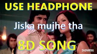 Jiska Mujhe Tha Intazaar, 8D Song 🎧 - HIGH QUALITY , 8D Gaane Bollywood