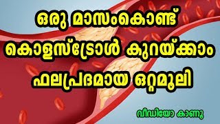 ഒരു മാസംകൊണ്ട് കൊളസ്ട്രോള്‍ കുറയ്ക്കാം ഫലപ്രദമായ ഒറ്റമൂലി