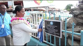 Fijian Minister for Local Government launches the fountain to commemorate 50th Fiji Day Anniversary