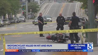 Fallen motorcyclist fatally run over by hit-and-run driver in L.A.