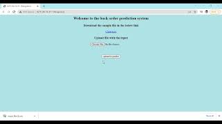 backorder prediction system using the machine learning